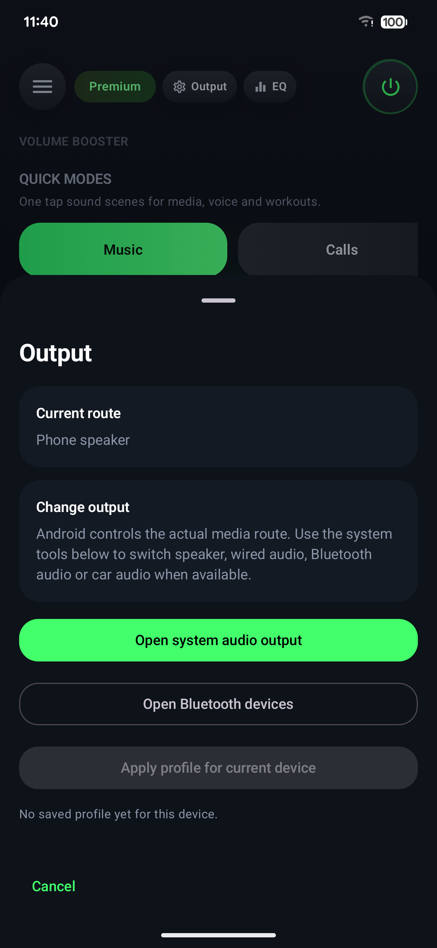 Output sheet in English