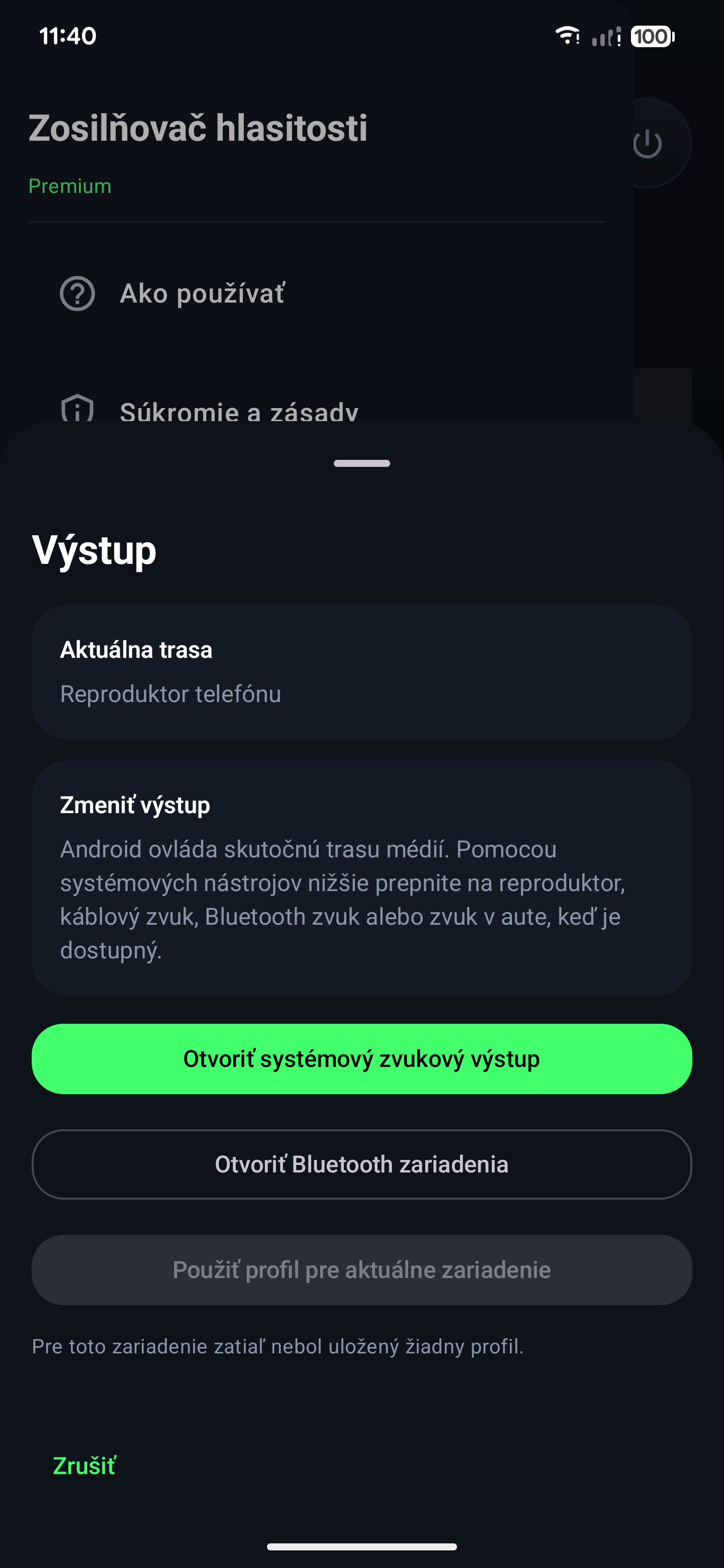 Panel Output v slovenčine